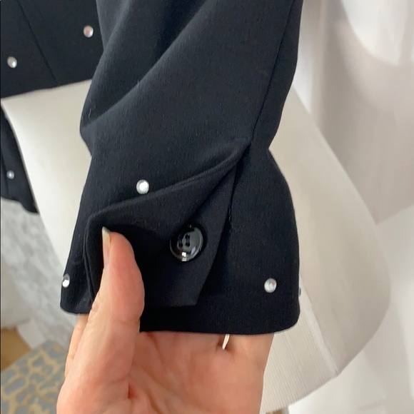 ✓ H&M EUC Bolero crop rhinestone jacket 4 black - Picture 12 of 16